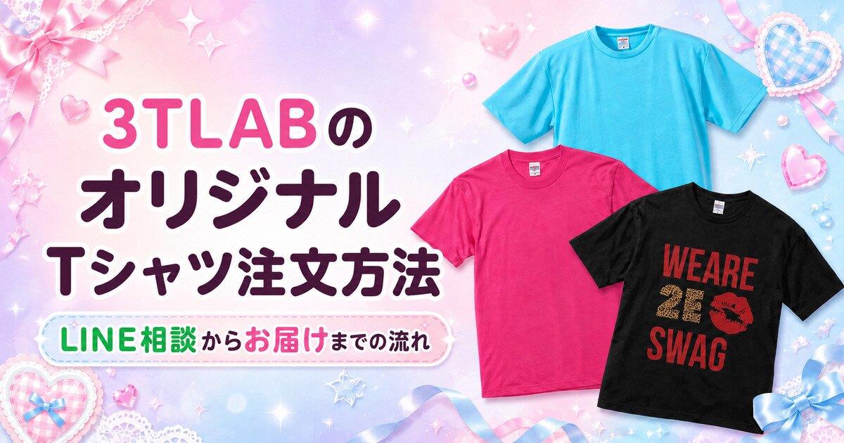 3TLABのオリジナルTシャツ注文方法を紹介するアイキャッチ