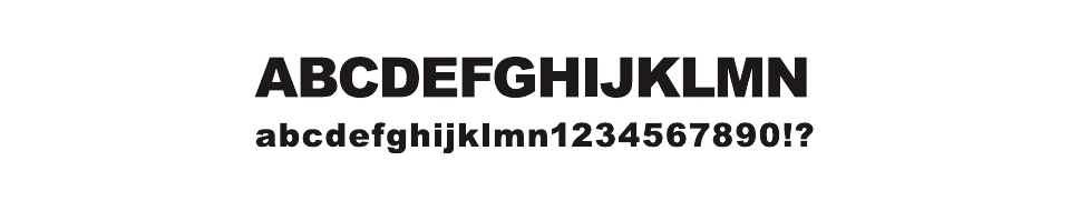 E-01 のフォント見本